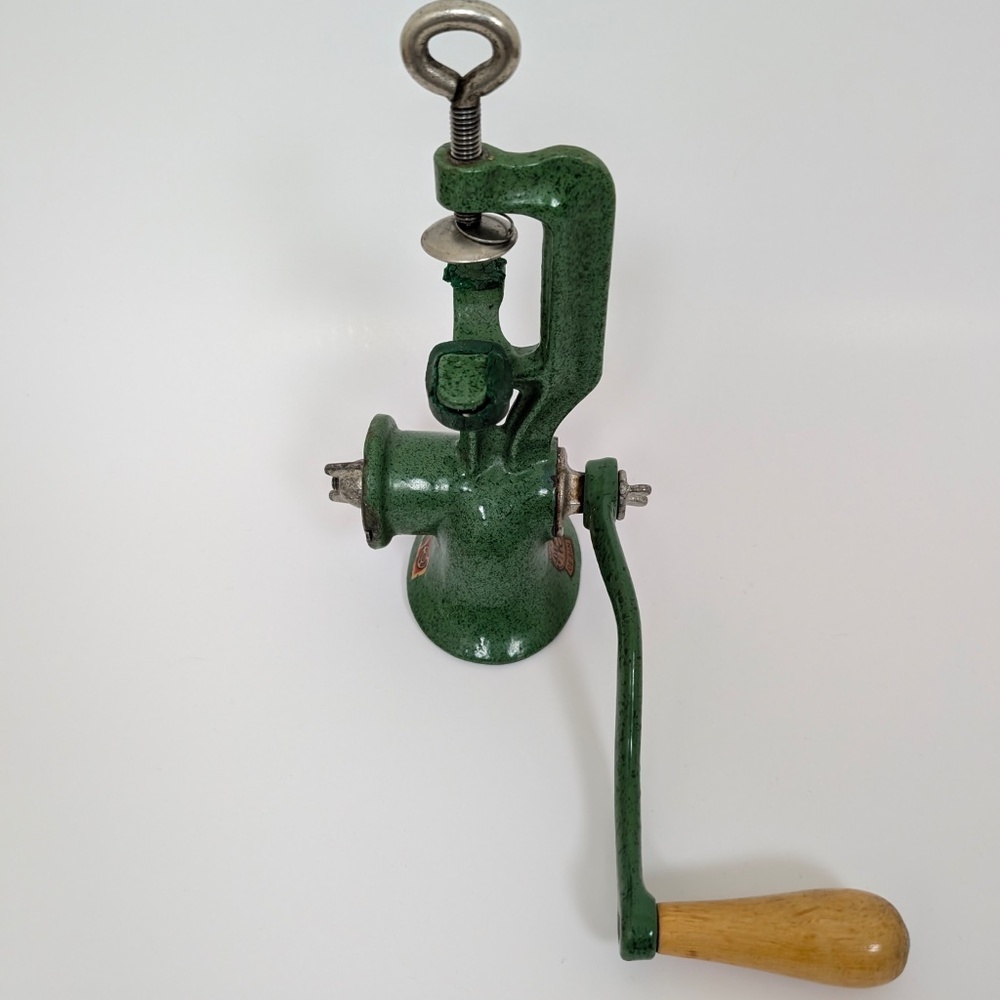 Spong Cast Iron Meat Grinder Hand Crank London England Antique - Picture 13 of 14